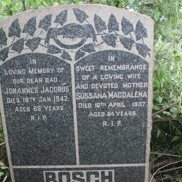 BOSCH Johannes Jacobus -1942 & Sussana Magdalena -1937