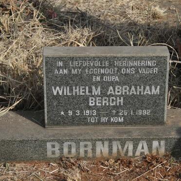 BORNMAN Wilhelm Abraham Bergh 1913-1992