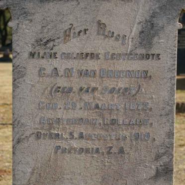 BREEMEN C.A.M., van nee VAN SOEST 1872-1918