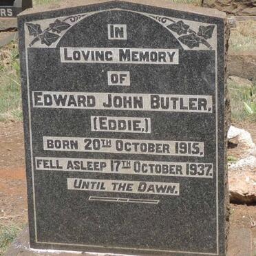 BUTLER Edward John 1915-1937