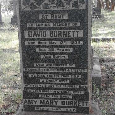 BURNETT David -1934 :: BURNETT Amy Mary -1940