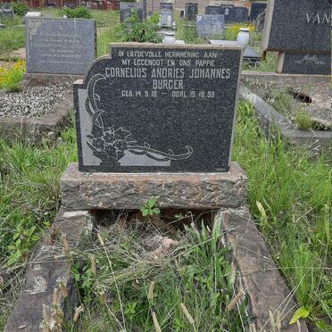 BURGER Cornelius Andries Johannes 1918-1959