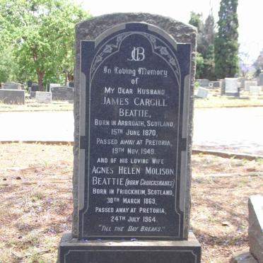 BEATTIE James Cargill 1870-1949 &amp; Agnes Helen Molison CRUICKSHANKS 1869-1964