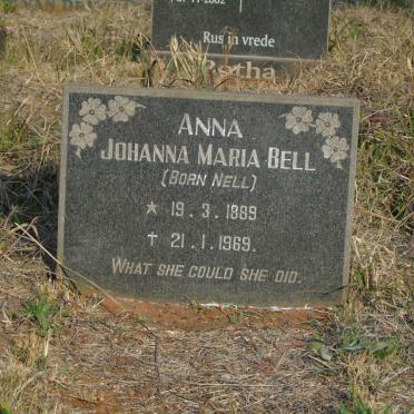 BELL Anna Johanna Maria nee NELL 1889-1969