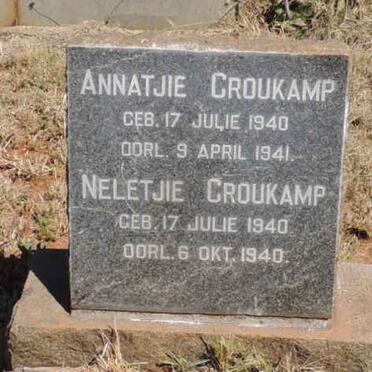 CROUKAMP Neletjie 1940-1940 :: CROUKAMP Annatjie 1940-1941