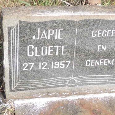 CLOETE Japie -1957