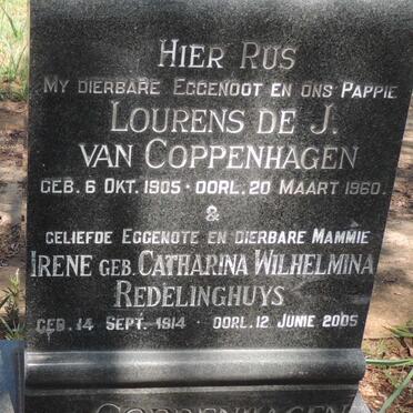 COPPENHAGEN Lourens de J., van 1905-1960 & Catharina Wilhelmina REDELINGHUYS 1914-2005