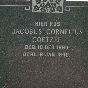 COETZEE Jacobus Cornelius 1890-1940