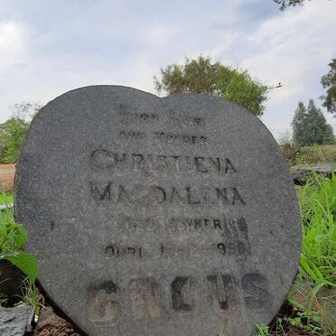 CROUS Christiena Magdalena nee JONKER -1958