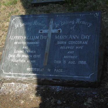 DAY Alfred William -1970 &amp; Mary Ann CORCORAN -1966