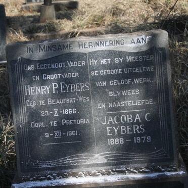 EYBERS Henry P. 1866-1961 & Jacoba C. 1888-1979