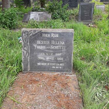 FOURIE Hester Helena, SCHUTTE 1897-1965