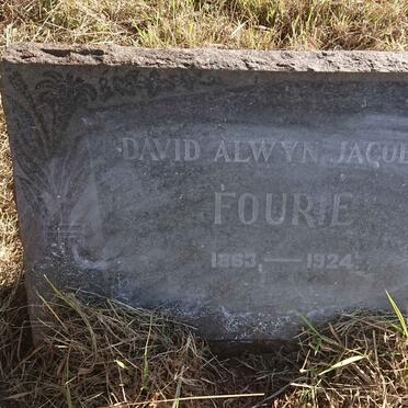 FOURIE David Alwyn Jacobus 1863-1924