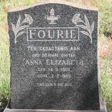 FOURIE Anna Elizabeth 1905-1962