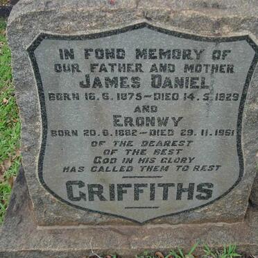 GRIFFITHS James Daniel 1875-1929 &amp; Eronwy 1882-1961