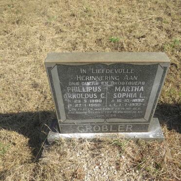 GROBLER Phillipus Arnoldus C. 1880-1960 & Martha Sophia L. 1892-1932
