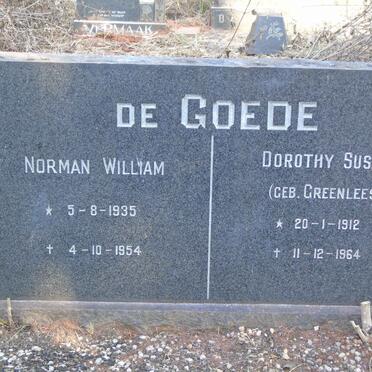 GOEDE Dorothy Susan, de nee GREENLEES 1912-1964 :: DE GOEDE Norman William 1935-1954 