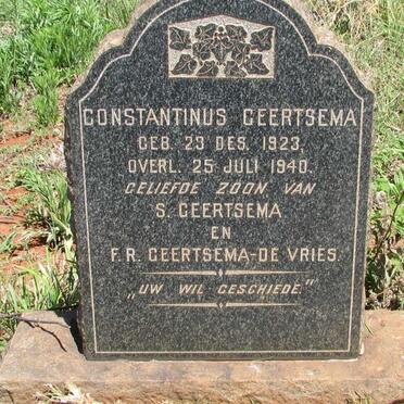 GEERTSEMA Constantinus 1923-1940