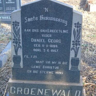 GROENEWALD Daniel Georg 1888-1967 