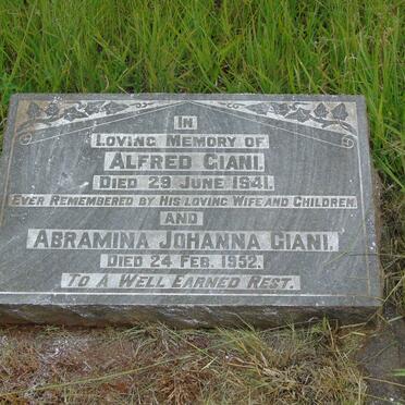GIANI Alfred -1941 & Abramina Johanna -1952