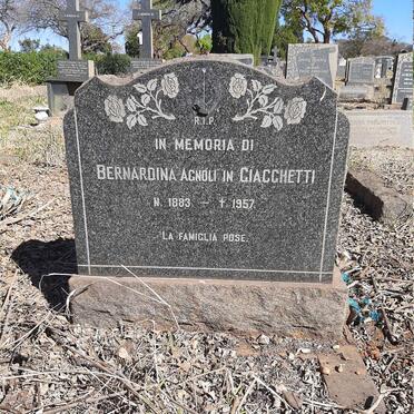 GIACCHETTI Bernardina Agnoli In 1883-1957