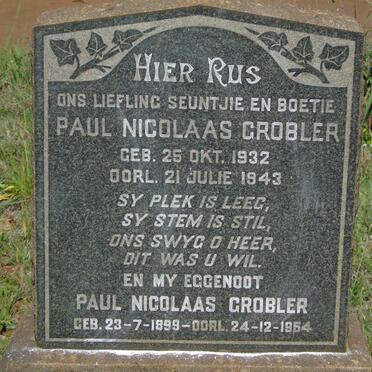 GROBLER Paul Nicolaas 1899-1954 :: GROBLER Paul Nicolaas 1932-1943