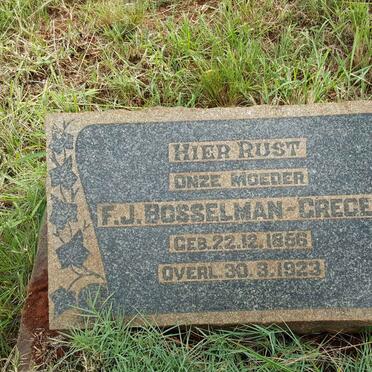 GREGER F.J., BOSSELMAN 1856-1923