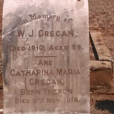 GREGAN W.J. -1910 &amp; Catharina Maria THERON -1918
