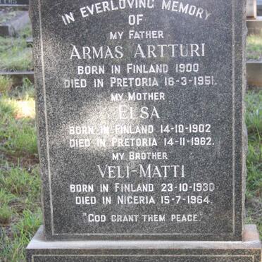 HAMALAINEN Armas Artturi 1900-1951 &amp; Elsa 1902-1962