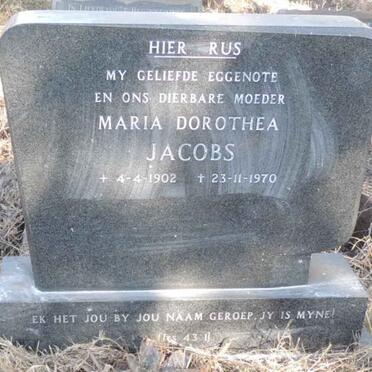JACOBS Maria Dorothea 1902-1970