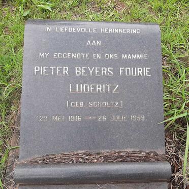 LUDERITZ Pieter Beyers Fourie nee SCHOLTZ 1916-1959