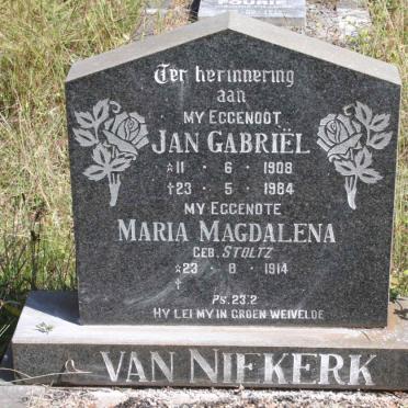 NIEKERK Jan Gabriel, van 1908-1984 &amp; Maria Magdalena STOLTZ 1914-