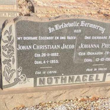NOTHNAGEL Johan Christiaan Jacob 1882-1955 & Johanna Priscilla DICKASON 1885-1969
