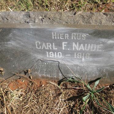 NAUDE Carl F. 1910-1918