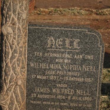 NELL James Wilfred 1894-1960 & Wilhelmina Sophia PRETORIUS 1897-1957