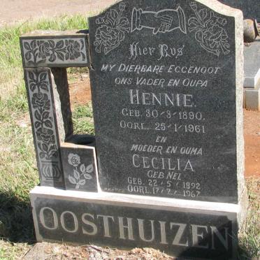 OOSTHUIZEN Hennie 1890-1961 &amp; Cecilia NEL 1892-1967