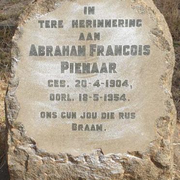 PIENAAR Abraham Francois 1904-1954