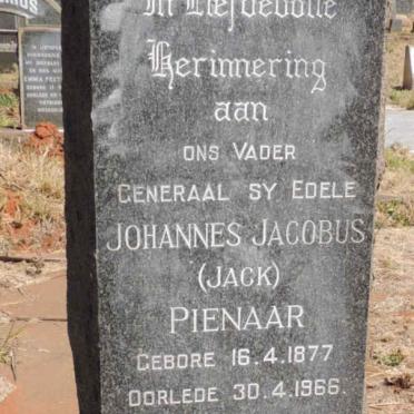 PIENAAR Johannes Jacobus 1877-1966