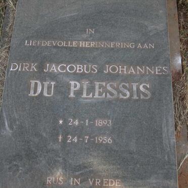 PLESSIS Dirk Jacobus Johannes, du 1893-1956