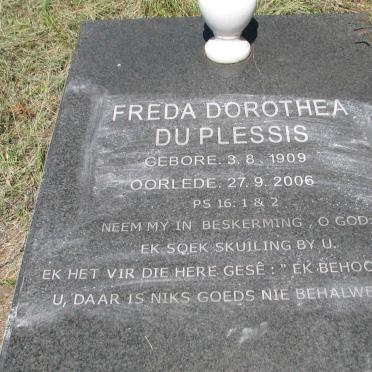PLESSIS Freda Dorothea, du 1909-2006