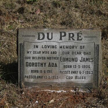 PRE Edmund James, du 1906-1963 &amp; Dorothy Ada 1911-1953