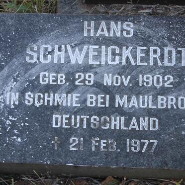 SCHWEICKERDT Hans 1902-1977