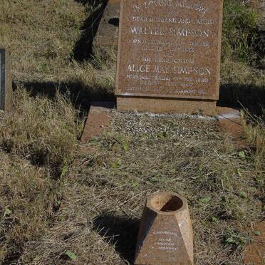 SIMPSON Walter 1881-1953 &amp; Alice May 1880-1966