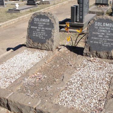 SOLOMON Gert Adriaan van den Heever 1904-1959 &amp; Cornelia Magdalena 1908-1961