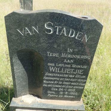 STADEN Willietjie, van 1958-1960