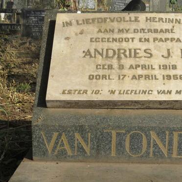 TONDER Andries J.H., van 1918-1956