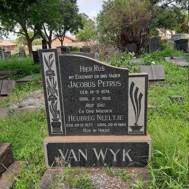 WYK Jacobus Petrus, van 1874-1958 &amp; Heubreg Neeltje 1877-1968