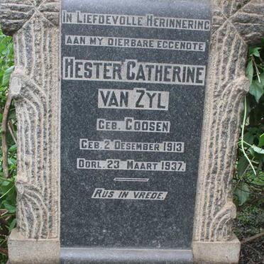 ZYL Hester Catherine, van nee GOOSEN 1913-1937