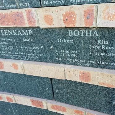 BOTHA Ockert 1931-1997 &amp; Rita ROOS 1935-