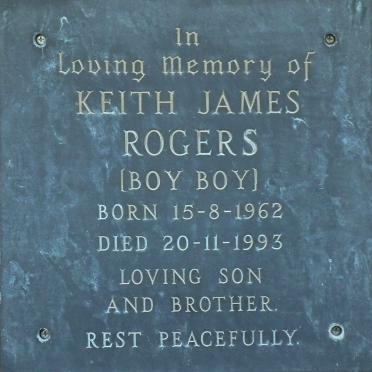 ROGERS Keith James 1962-1993